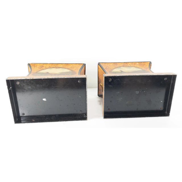 Brown Late 20th Century Contemporary Tole Painted Planters For Sale - Image 8 of 10