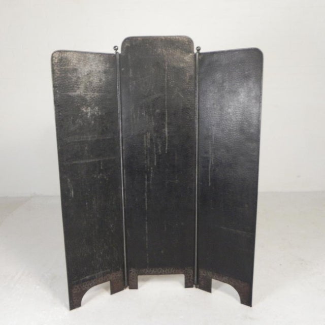 Art Deco Room Divider in Steel with Brass Details, 1930s For Sale - Image 6 of 18