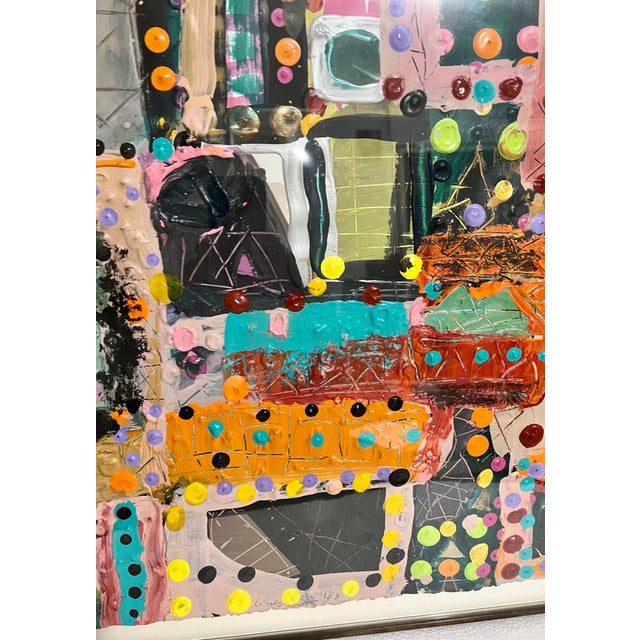 Lynne Golob Gelfman, Abstract Expressionist 1980s Painting Miami Woman Modernist Lynne Golob Gelfman, c.1983 For Sale - Image 4 of 18