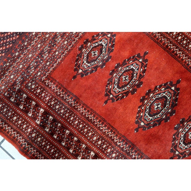 1950s, Handmade Vintage Uzbek Bukhara Rug 3' X 5.1' For Sale In New York - Image 6 of 13