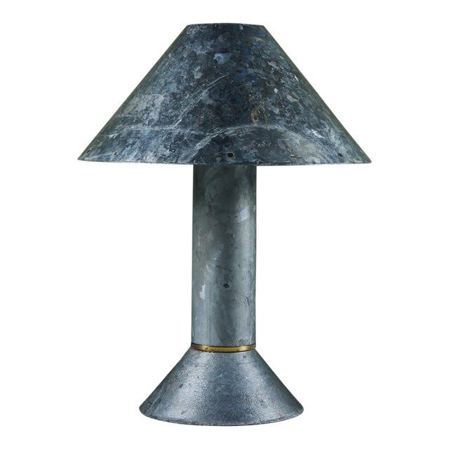 Ron Rezek Galvanized Steel Table Lamp For Sale