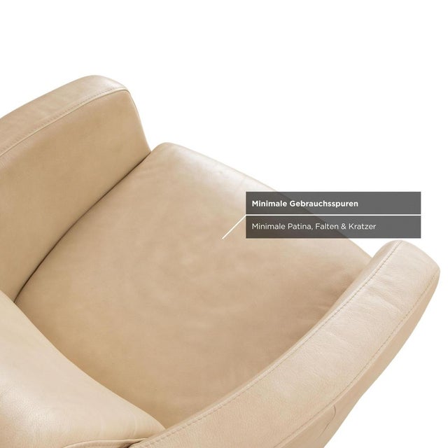 Sam Armchairs in Cream Leather from Ewald Schillig, Set of 2 For Sale - Image 5 of 13