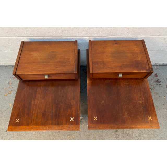 Wood Mid-Century "Accord" End Tables by Merton Gershun for American of Martinsville For Sale - Image 7 of 17