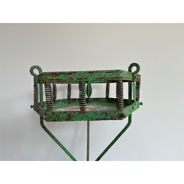 Early 20th Century Antique Art Nouveau Iron Plant Stand For Sale - Image 5 of 5
