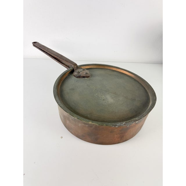 Large Copper Cauldron with Lid, 1930s For Sale - Image 9 of 11