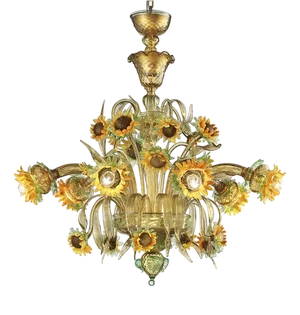 Venetian Sunflowers Murano Glass Chandelier by Simoeng