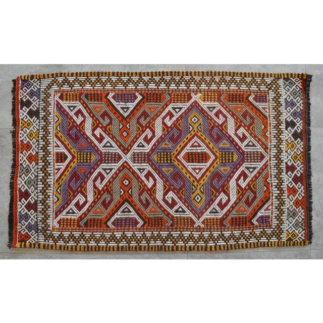 Handwoven Turkish Kilim Rug For Sale - Image 10 of 10