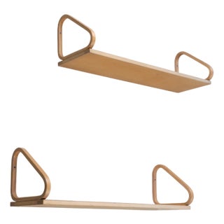 Model 112B Shelves attributed to Alvar Aalto for Artek, 1960s, Set of 2 For Sale