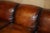 1 of 4 Hand Dyed Brown Leather Howards & Son Style Sofa Part of Suite For Sale - Image 6 of 18