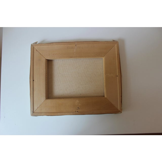 Blue Signed Vintage Oil Painting on Stretched Canvas Boats Harbour Marina For Sale - Image 8 of 9