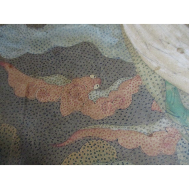 Antique Chinese Ancestor Portrait Painting, Framed For Sale - Image 10 of 12