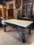 Industrial Vintage Industrial Marble Top Library Table For Sale - Image 3 of 5