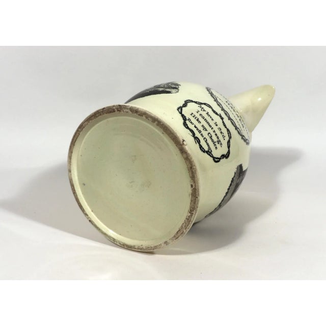 Cream American-Market "Peace, Plenty and Independence" Liverpool Transfer Decorated Creamware Jug For Sale - Image 8 of 11