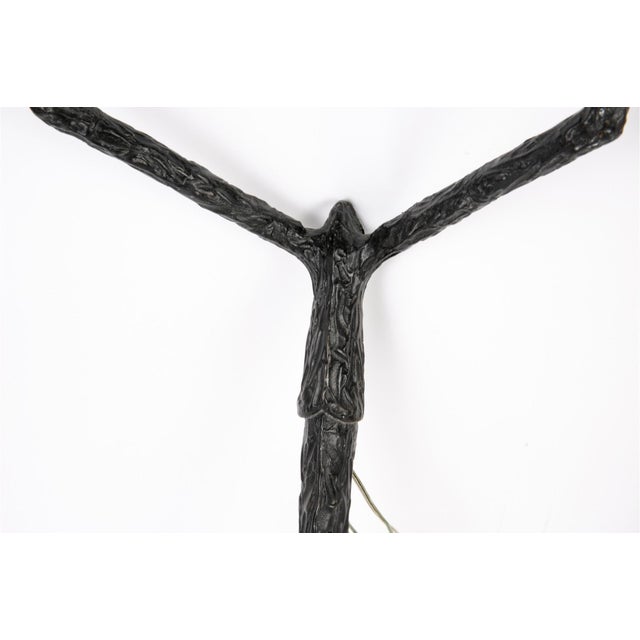 Late 20th Century Vintage Carole Gratale Giacometti Style Two-Light Wall Sconce—A Pair For Sale - Image 5 of 6