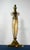 Speer 1970s Speer Hollywood Regency Amber Seeded Glass & Solid Brass Palm Leaf Lamp For Sale - Image 4 of 9