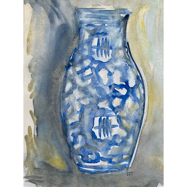 Contemporary Blue and White 13 Contemporary Painting For Sale - Image 3 of 11