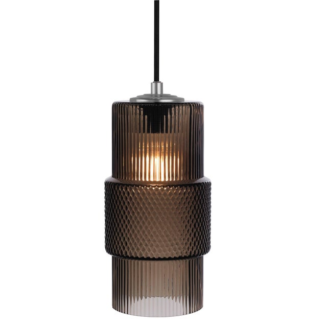Hand-blown in Venice, Italy, the Mimo Cylinder Pendant Light by Oggetti features a clean, architectural silhouette that...