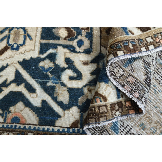 1970s Vintage Persian Handmade Wool Cotton Brown Area Rug For Sale In San Francisco - Image 6 of 11