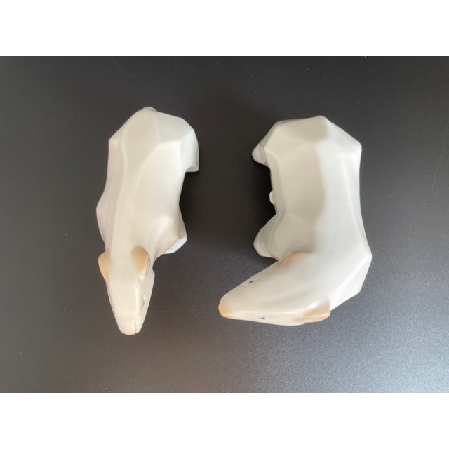 Mid Century Modern Porcelain Polar Bear Mom & Cub Figurines - A Pair For Sale In Las Vegas - Image 6 of 11