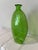 Mid-Century Modern Set of 3 Hand-Blown Controlled Bubble Glass Vases Amber Amethyst Green For Sale - Image 3 of 12