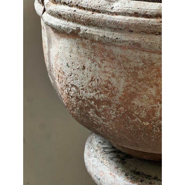 Originally designed as a bubbler fountain, this vintage Sevilla stone planter with pedestal is repurposed as a charming...