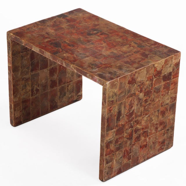 Contemporary A Mica Covered Waterfall Coffee Table in the Manner of Jean-Michel Frank. Contemporary. For Sale - Image 3 of 7