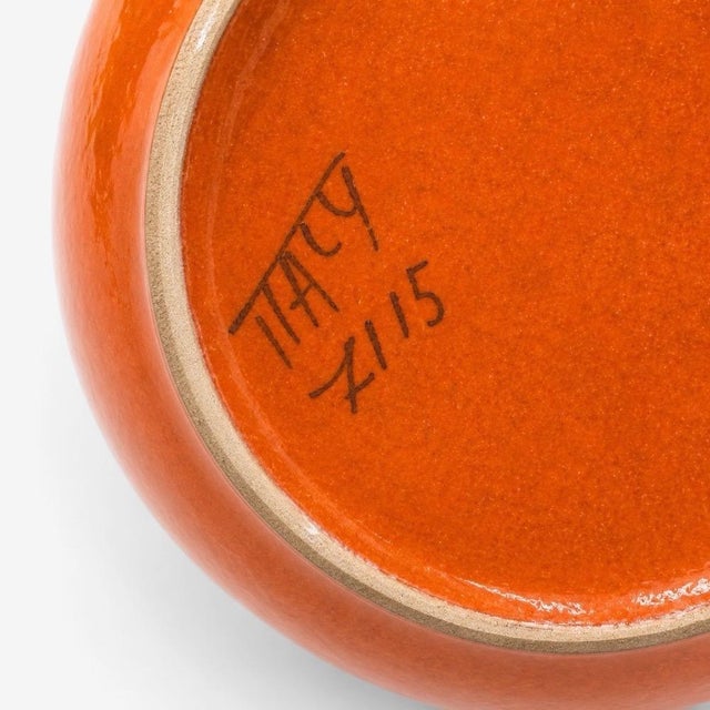 Brown Large Modernist Italian Ceramic Bowl, 1960s For Sale - Image 8 of 9