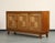 1940s French Art Deco oak sideboard, with three keyed cabinet doors. Classic Art Deco details include the diamond...