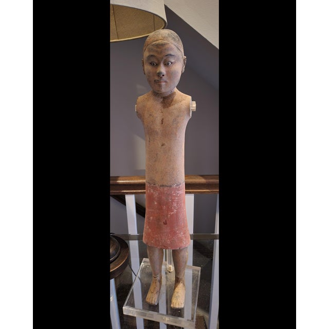 Han Dynasty-style terracotta figure. ​Product Overview ​This is a remarkable and large Western Han Dynasty style...