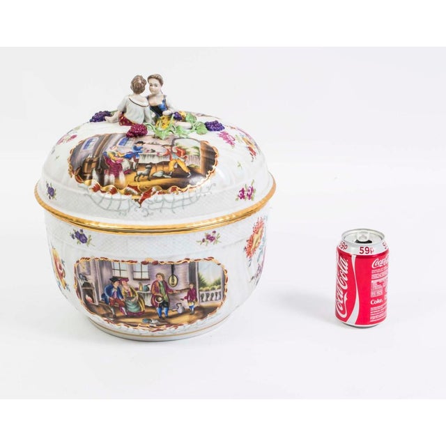 Hand Painted Porcelain Tureen For Sale - Image 13 of 15