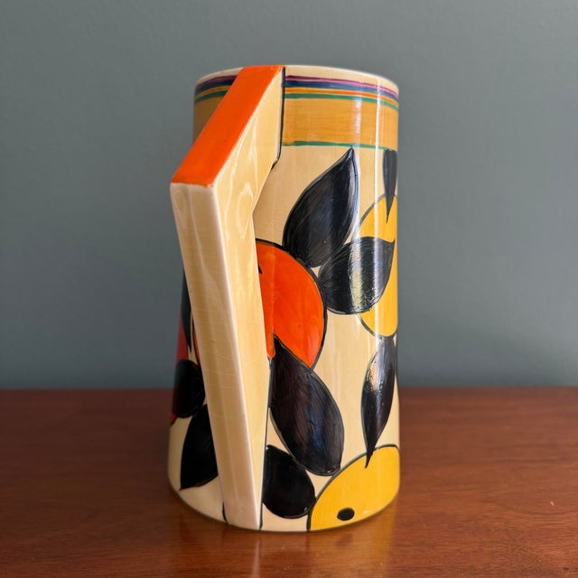 Art Deco Clarice Cliff Orange & Lemon Pattern Odilon Jug – Scarce Shape, Circa 1930s For Sale - Image 3 of 8