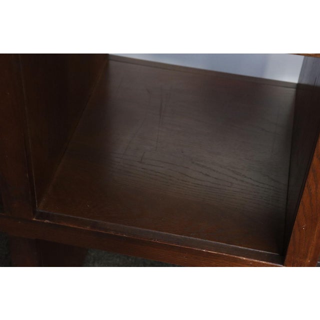 Pair of Vintage Modular Bookcases / Record Shelves in Stained Ash For Sale - Image 14 of 18