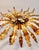 1950s Large Spanish Sunburst Flush Mount in Gilt Metal with Support, 1950 For Sale - Image 5 of 10