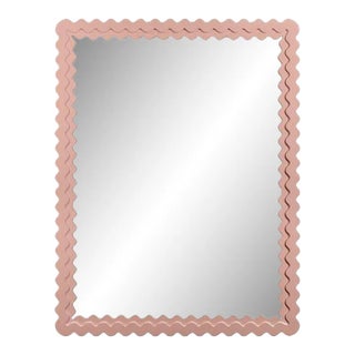 Fleur Home Carnival Chaos Rectangle Mirror in Salmon Berry, 30x40 For Sale