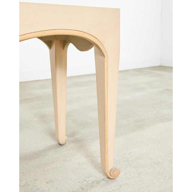 Sally Sirkin J. Robert Scott Travertine Snail Console Table For Sale - Image 9 of 18