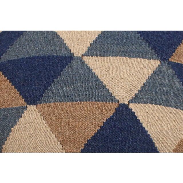 Shabby Chic Tribal Kilim Wood Bar Stool For Sale - Image 4 of 7