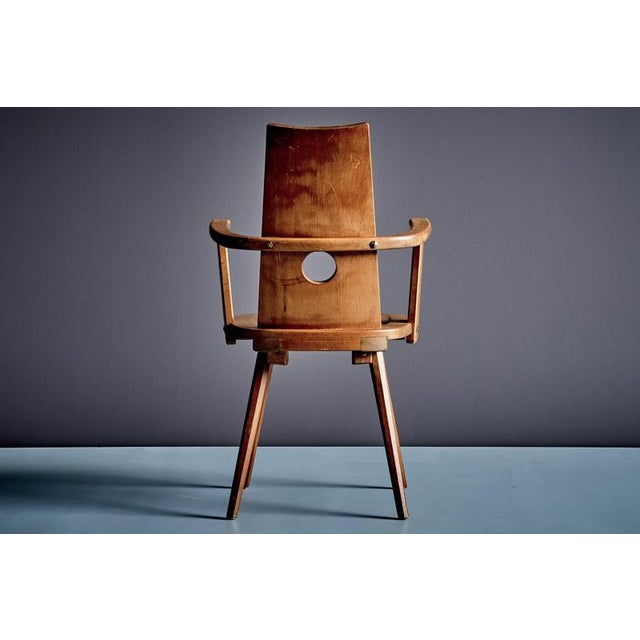 Brutalist Armchairs in Oak by Vervoort, Tilburgnetherlands, 1960s, Set of 2 For Sale - Image 10 of 16