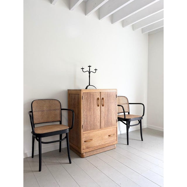 Brown Limed Oak Tallboy Cabinet with Drawers, Great Britain, 1930s For Sale - Image 8 of 11