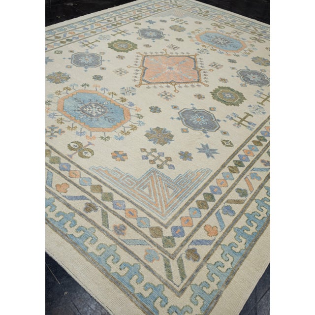 Turkish Turkish Oushak Rug 9'8" x 12' For Sale - Image 3 of 7