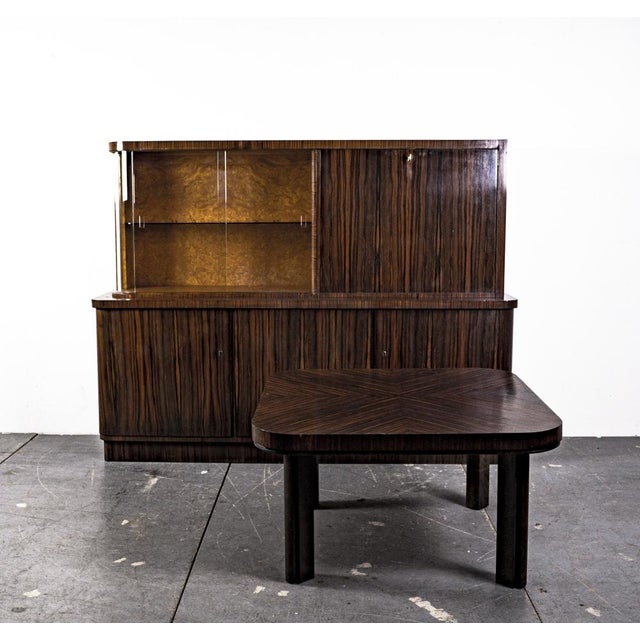 Art Deco Writing Dresser with Table in the Style of Bruno Paul, 1930s, Set of 2 For Sale - Image 11 of 18