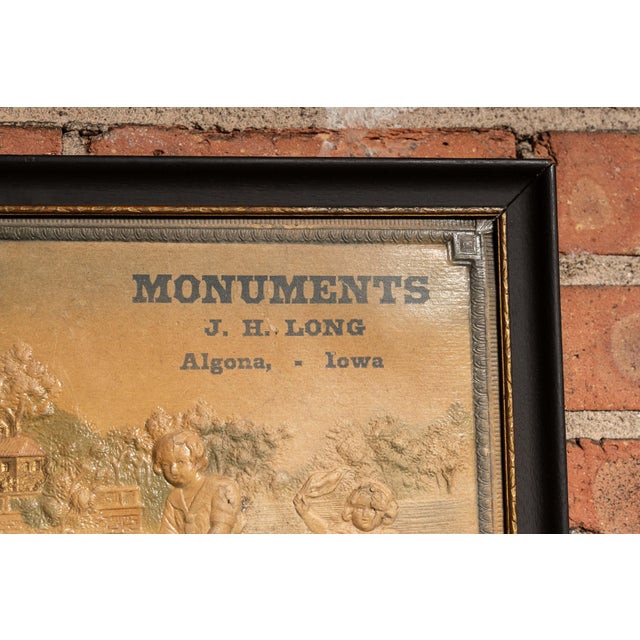 19th Century Embossed Advertising Relief for J. H. Long Monument Works For Sale - Image 4 of 6