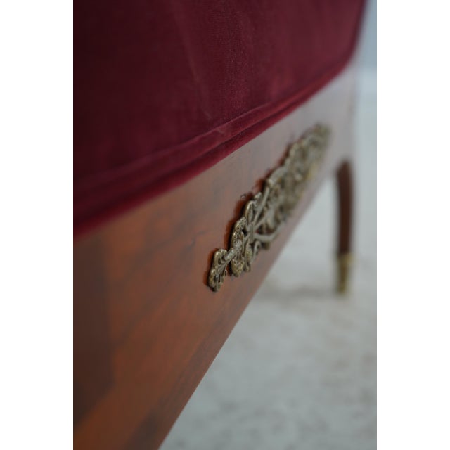 John Widdicomb Mahogany French Empire Bench Recamier For Sale - Image 10 of 14