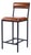 Lazarus 27 in. Seat Height Leather and Metal Counter Stool, Industrial Chic For Sale