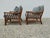 Pair of vintage armchairs. 2 vintage rattan armchairs with 3 cushions. the cushions have been remade by the previous...
