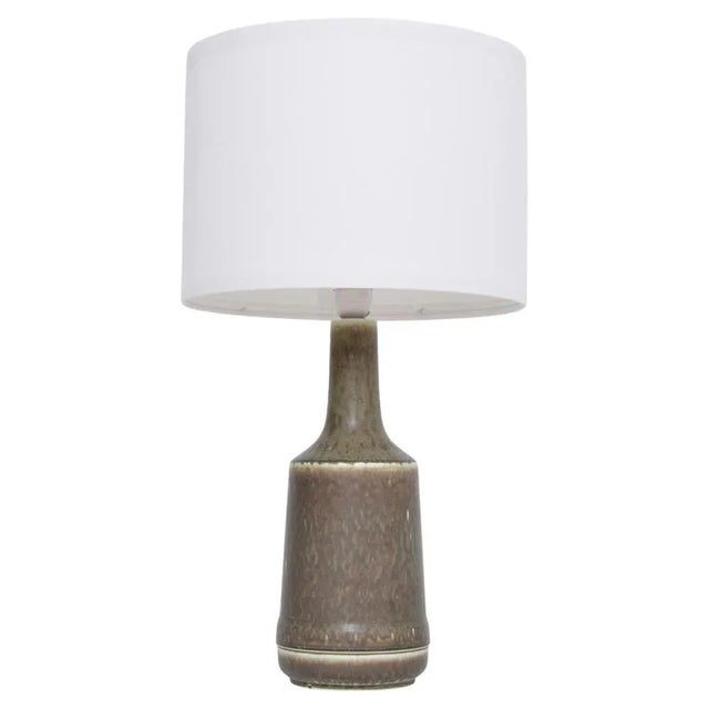 Green Mid-Century Modern Danish Ceramic Table Lamp attributed to Desiree Stentoj, 1960s For Sale - Image 8 of 8