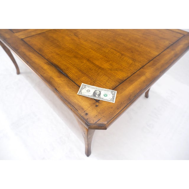 Henredon Chestnut and Cherry Country French Cabriole Leg 2x18" Leaves Dining Table MINT For Sale - Image 4 of 12