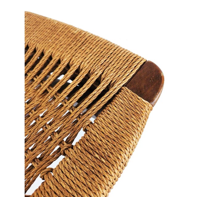 Mid 20th Century Rope Folding Chairs in the Style of Hans Wegner, Set of 6 For Sale - Image 9 of 12