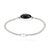 Gemstone Vintage Style 16.10 Ct Oval Cut Boho Black Star Bracelet in Sterling Silver For Sale - Image 7 of 10