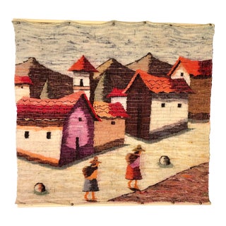 Vintage South American Boho Wall Hanging For Sale