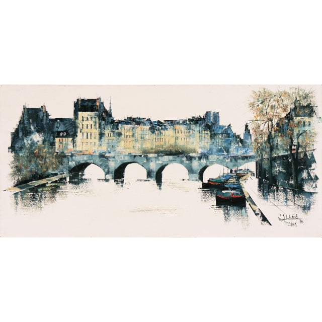 'The Seine and the Pont Neuf' by Luc Cossier Walles, 1978, Paris, Académie Des Beaux Arts, Kraków, Normandy For Sale